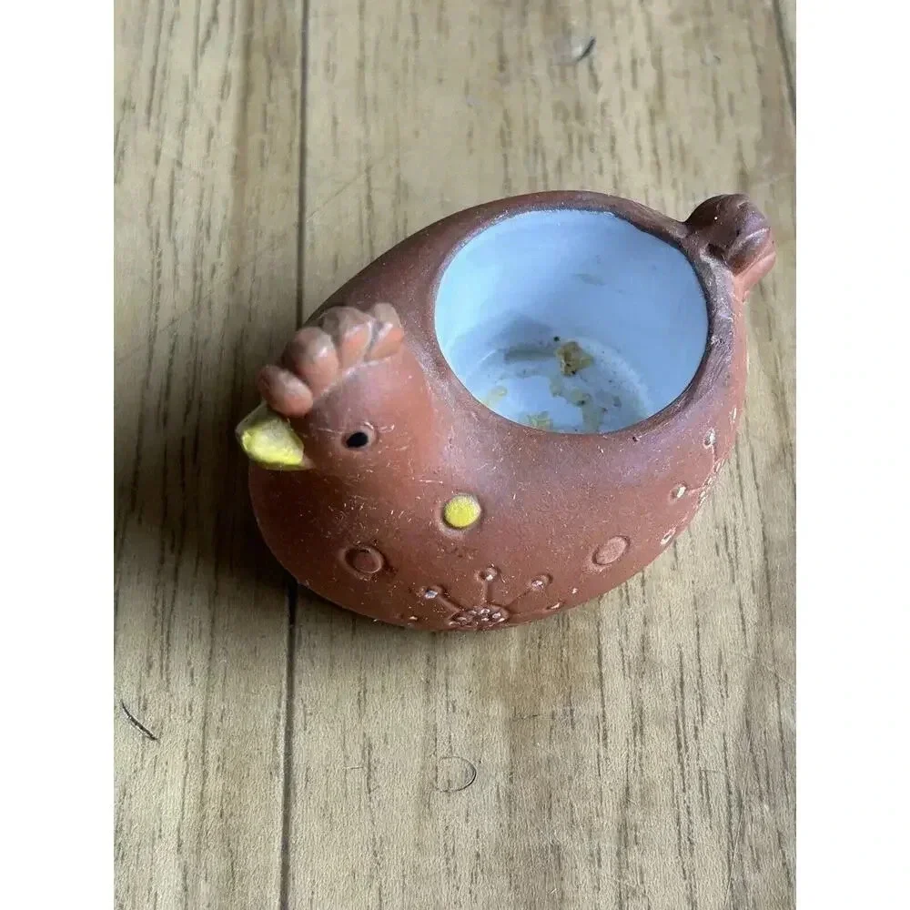 Holt Howard Chicken Tea Light Candle Holder Terra Cotta Hen Vintage